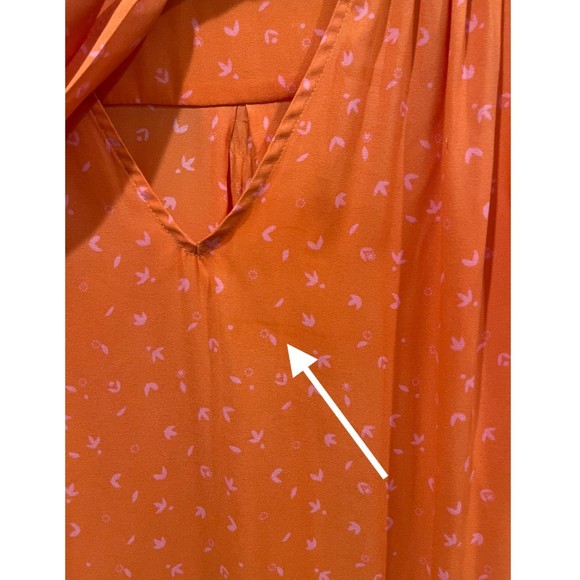 FREE PEOPLE Sleeveless Tie-Neck Coral Blouse - Picture 5 of 5